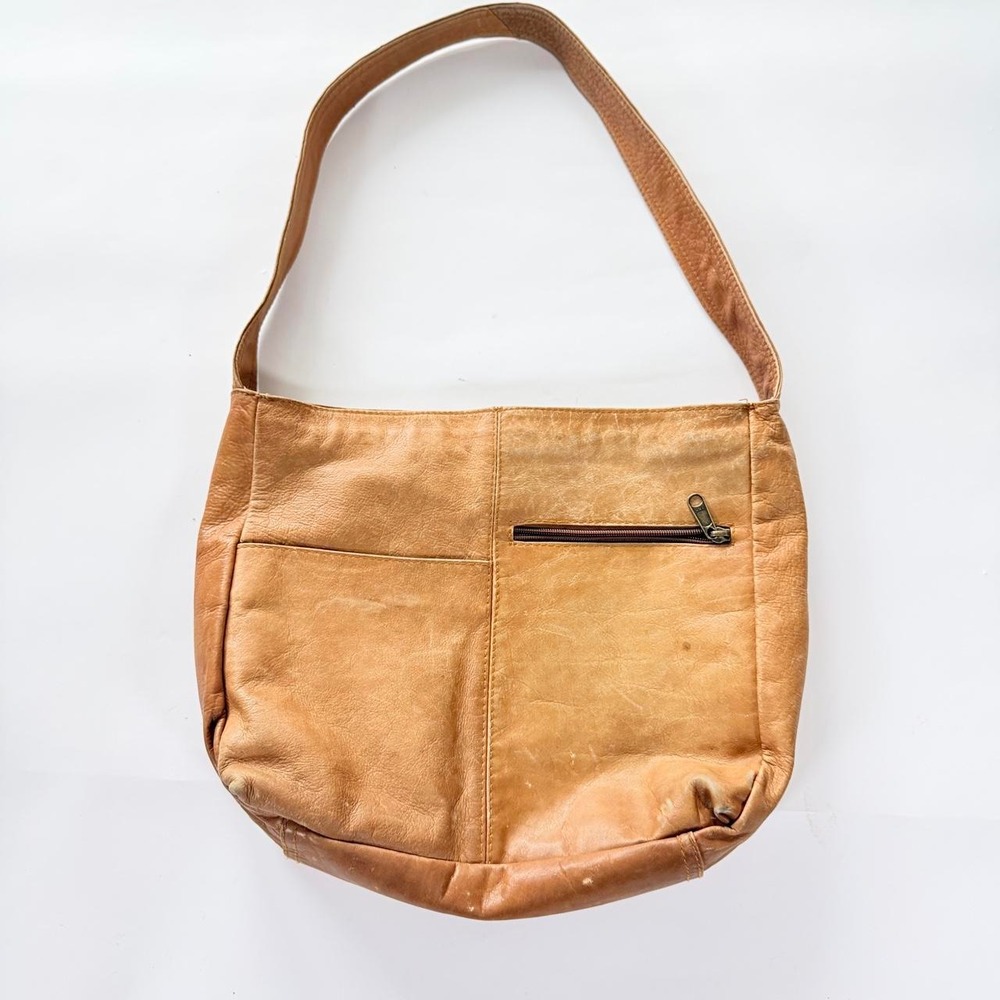 Boulder Ridge Vintage Brown Genuine Cowhide Leather Shoulder Bag
